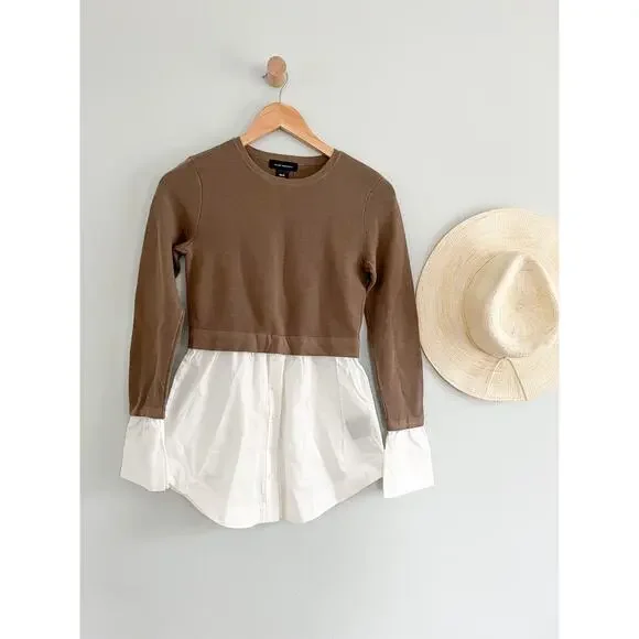 Club Monaco | Berdine Sweater | "Fox" Tan and white | Sz XS | NWT - Picture 2 of 8